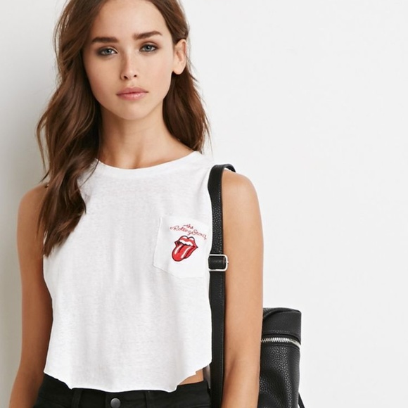 Forever 21 Tops - Forever 21 Rolling Stones pocket tee Forever 21 Tops - Forever 21 Rolling Stones pocket tee